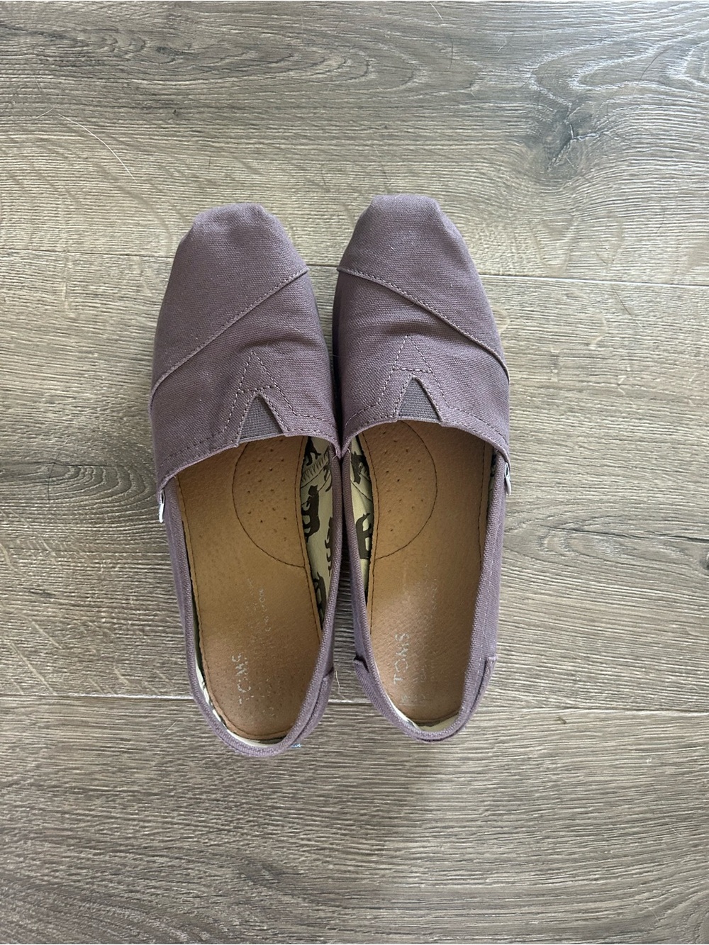 Toms Women's Mauve Canvas Slip-On Flats